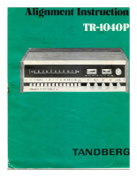 Tandberg TR-1040-P - Service Manual-2